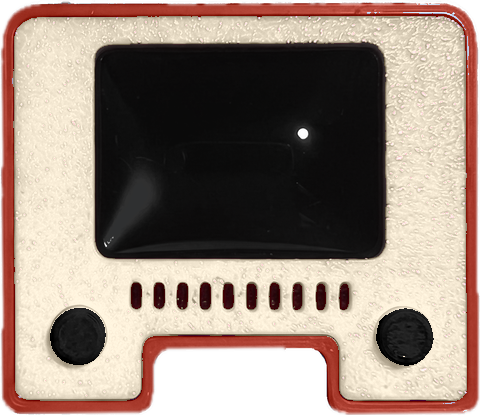 Brick Red Mini TV